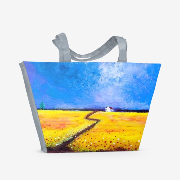 Пляжная сумка «Маки перед дождем»