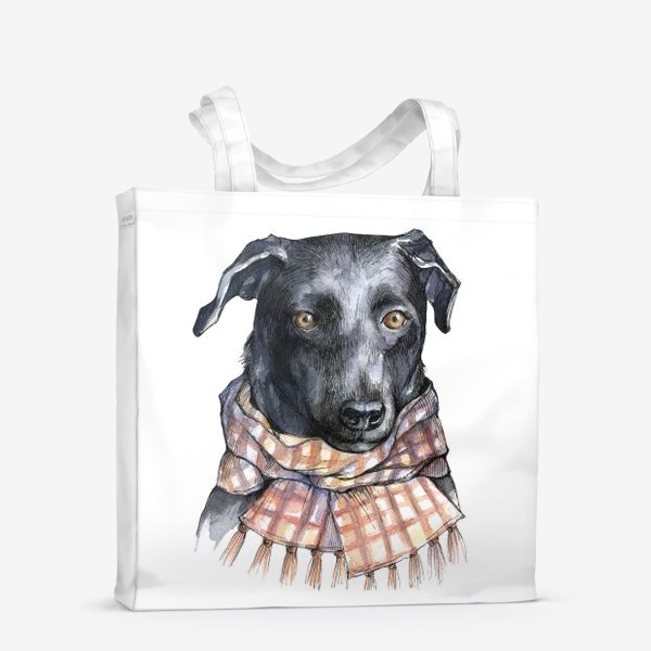 Сумка-шоппер «Собака и шарф»