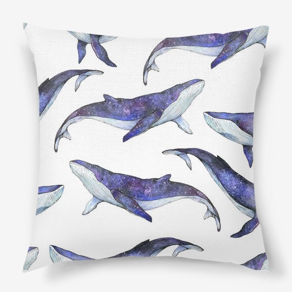 Подушка «Whales pattern»