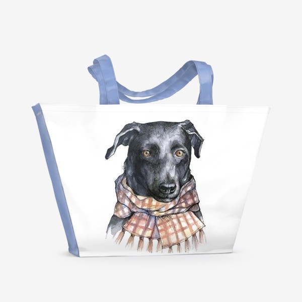 Пляжная сумка &laquo;Собака и шарф&raquo;