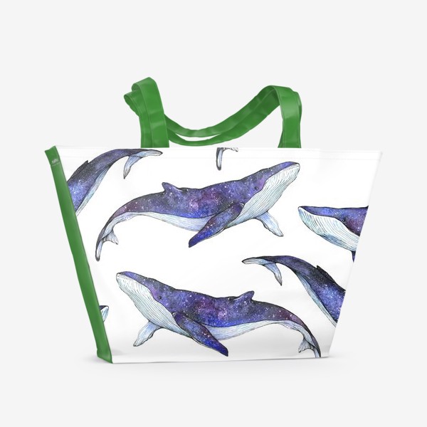 Пляжная сумка «Whales pattern»