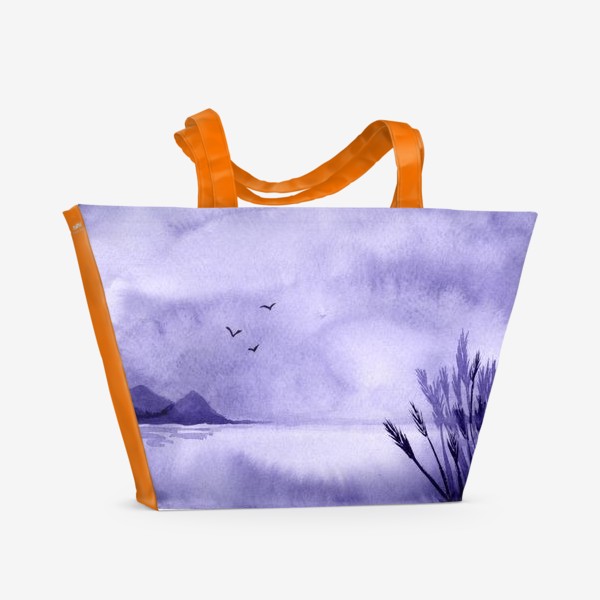 Пляжная сумка «Озеро. Пейзаж»
