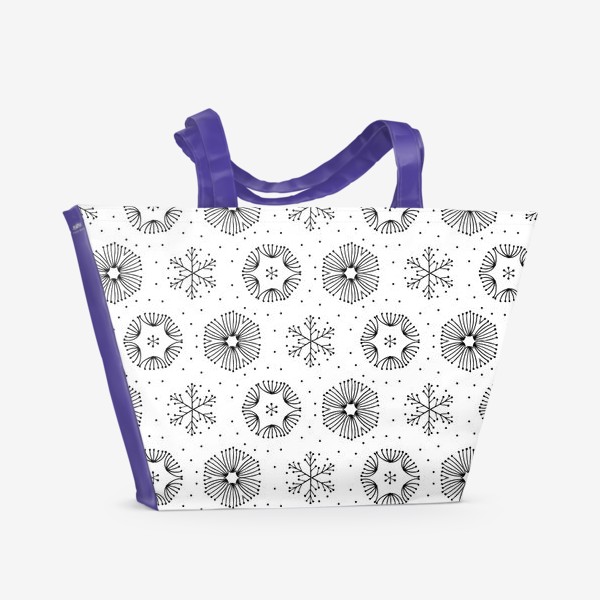 Пляжная сумка «Черно-белый снег»