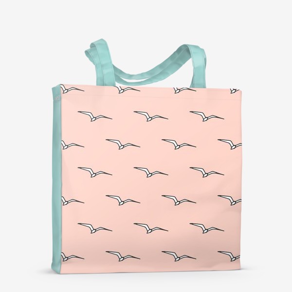 Сумка-шоппер «Чайки в розовом»