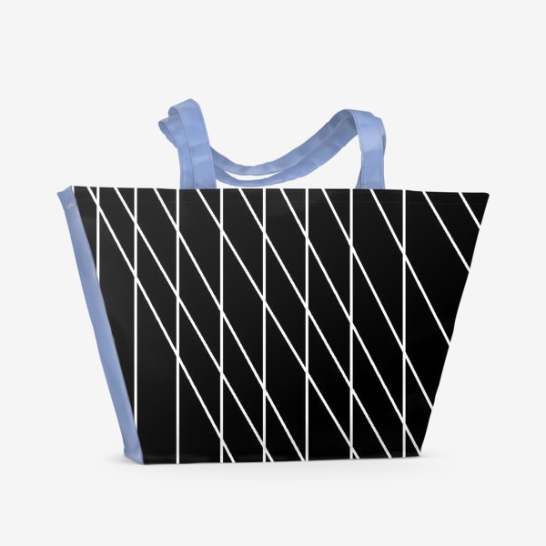Пляжная сумка «черная абстракция»