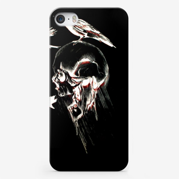 Чехол iPhone «вороны  на черепе»