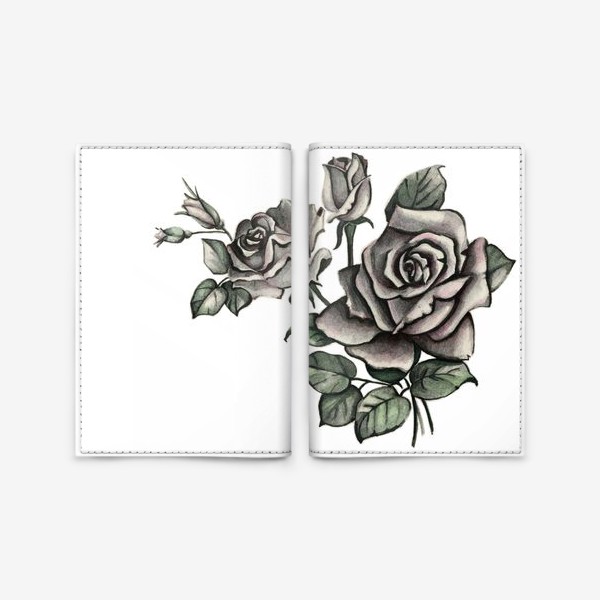 Обложка для паспорта «Черные розы»