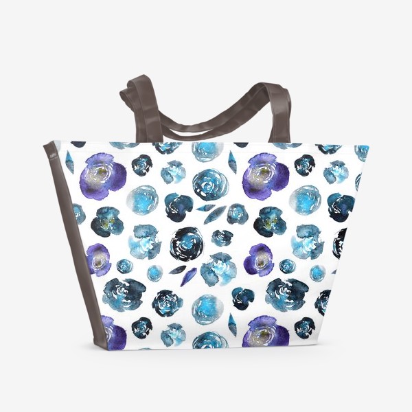 Пляжная сумка «Акварельные цветы »