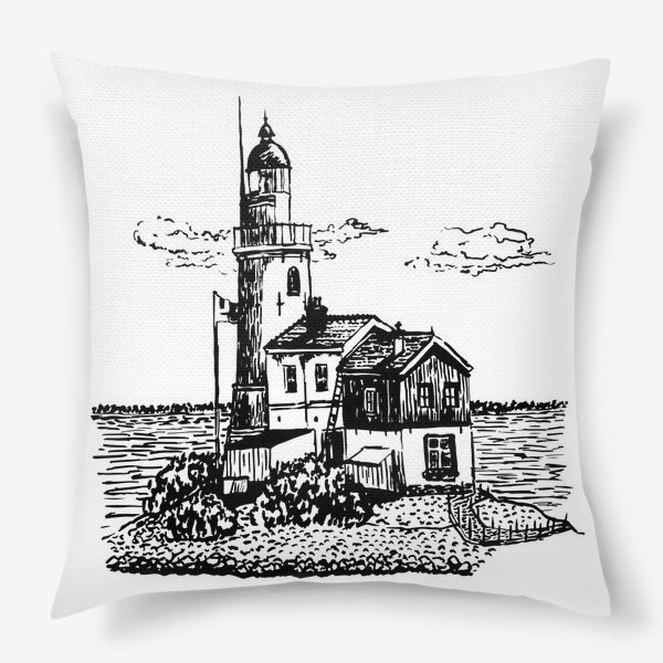 Подушка «Старый маяк на острове»