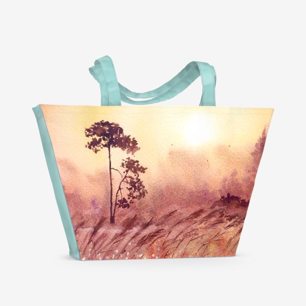 Пляжная сумка «Закат в поле»