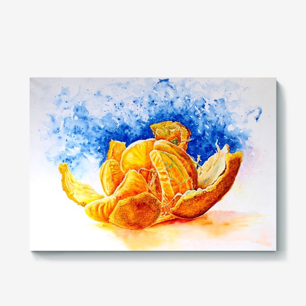 Холст «Сочный и яркий мандарин»