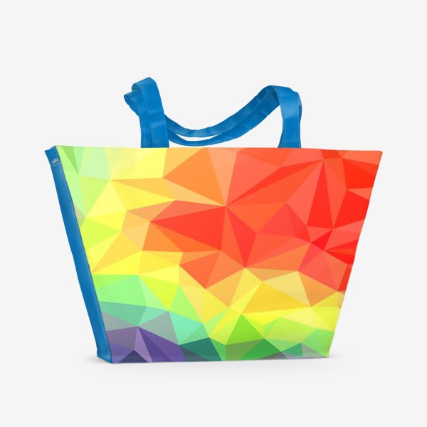 Пляжная сумка «Polygonal Rainbow »