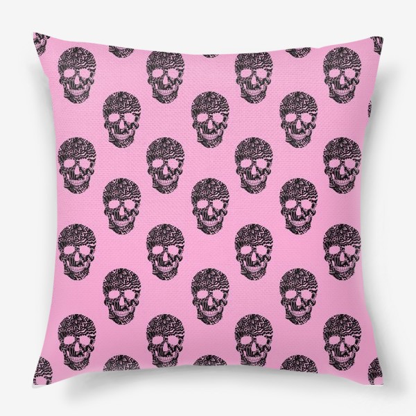 Подушка «Skulls On Pink»