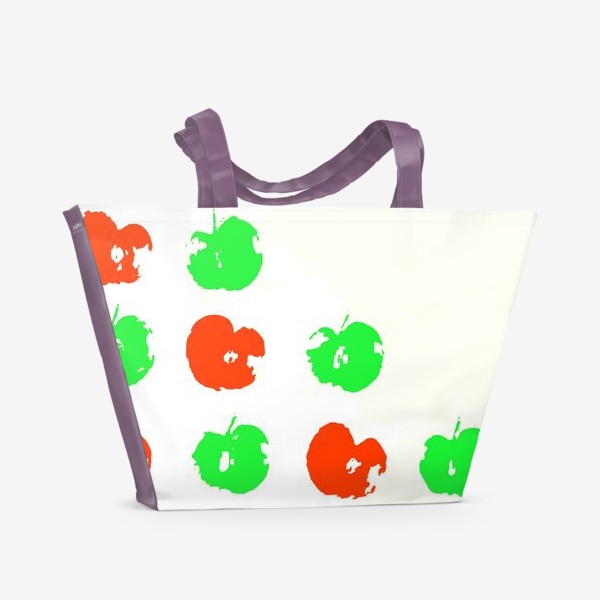 Пляжная сумка «Осень. Сбор урожая. Яблоки.»