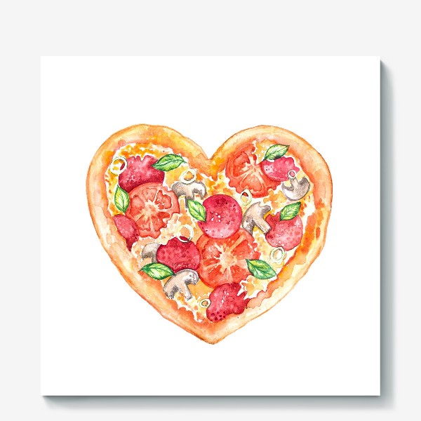 Холст «пицца - это любовь»