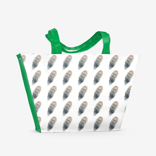 Пляжная сумка «Паттерн с кукушкиными перьями»
