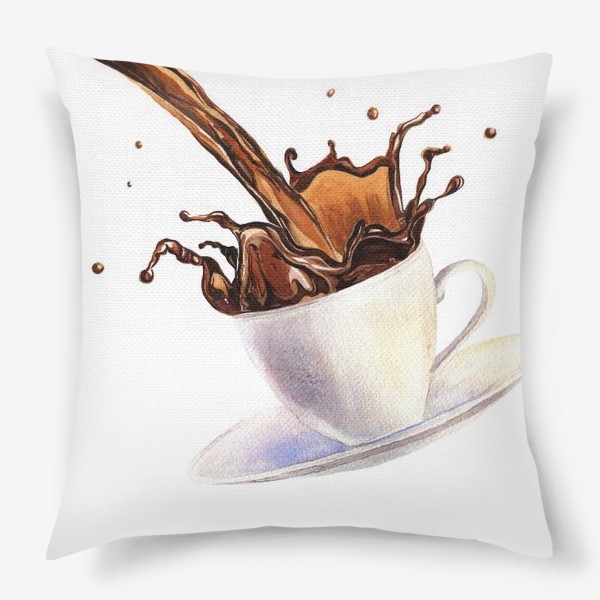 Подушка «Акварель Кофе»
