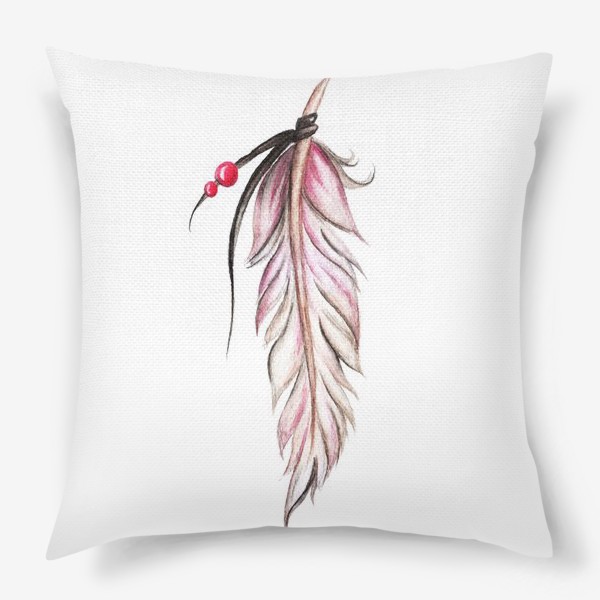 Подушка «Воздушное розовое перо»