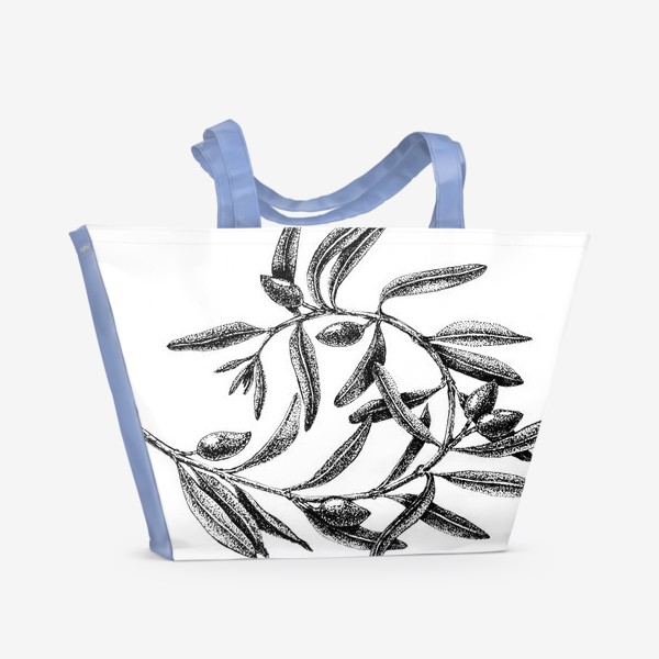 Пляжная сумка «Оливка пуантилизм»