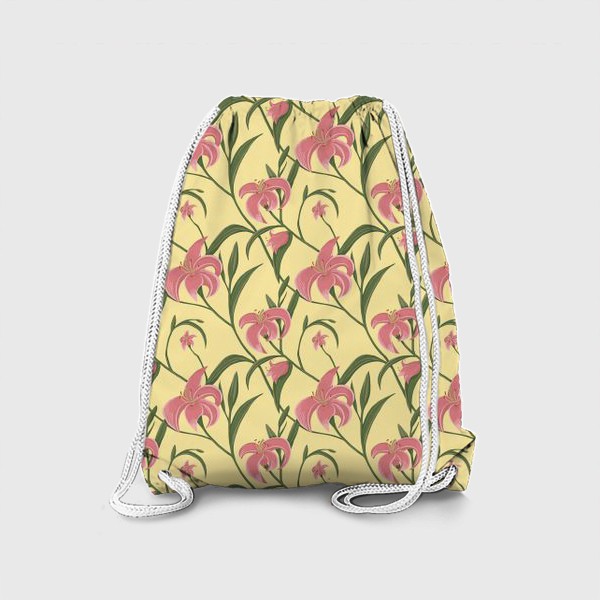 Рюкзак «Цветочный паттерн с лилиями»