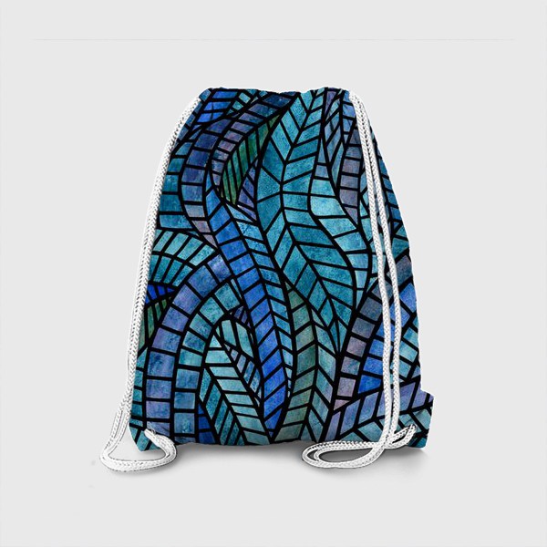 Рюкзак «Голубая геометрическая мозаика Ар нуво»