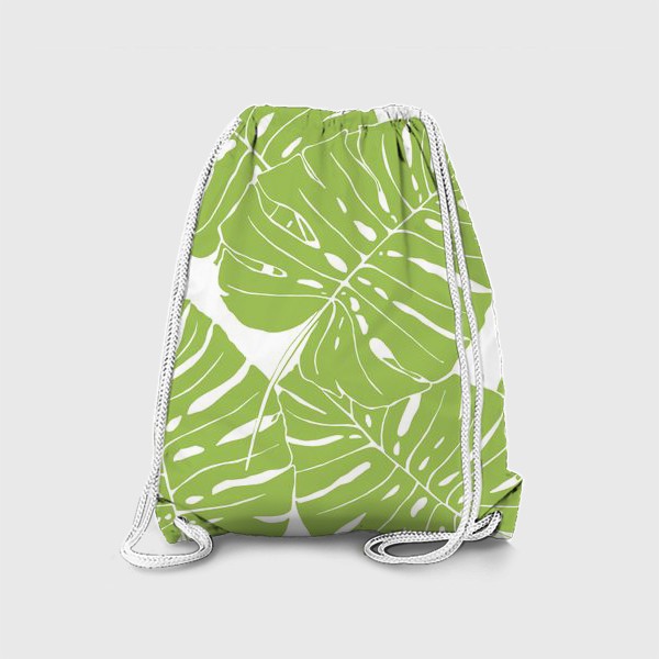 Рюкзак «Монстера - паттерн (зеленый)»