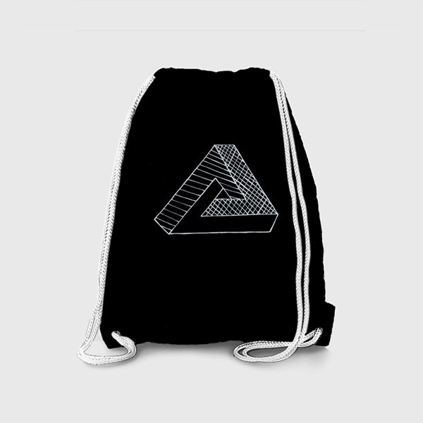 Рюкзак «Невозможный треугольник на черной бумаге»