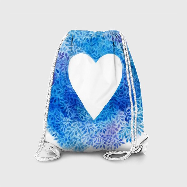 Рюкзак «Синее акварельное сердце»