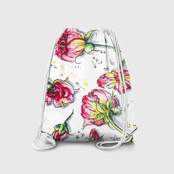 Рюкзак «Цветы и звездочки»