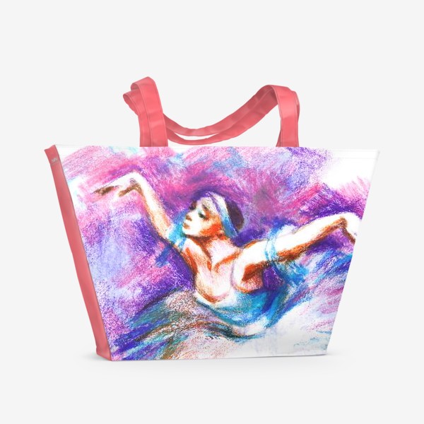 Пляжная сумка «Балерина, танец, балетная пачка»