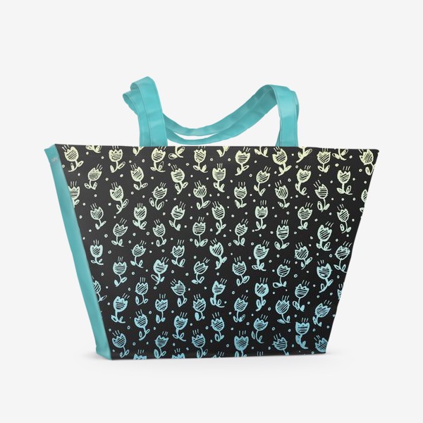 Пляжная сумка «Пастельные цветы»