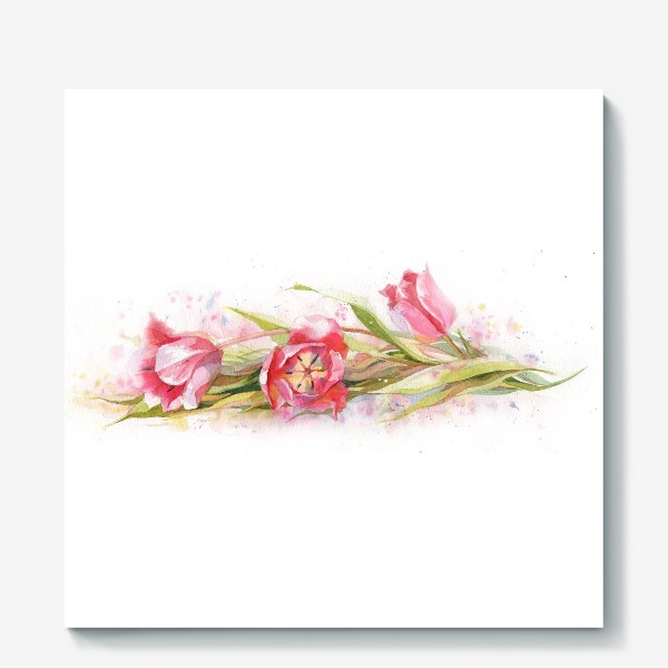 Холст «Тюльпаны розовые»