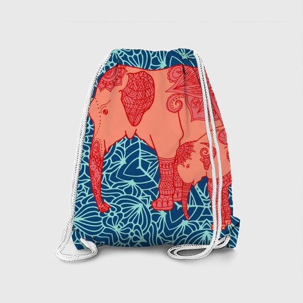 Рюкзак «Индийский слон и слоненок»