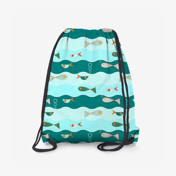 Рюкзак «Рыбы в волнах»