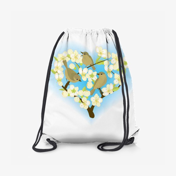 Рюкзак «Птицы на цветущих ветвях»