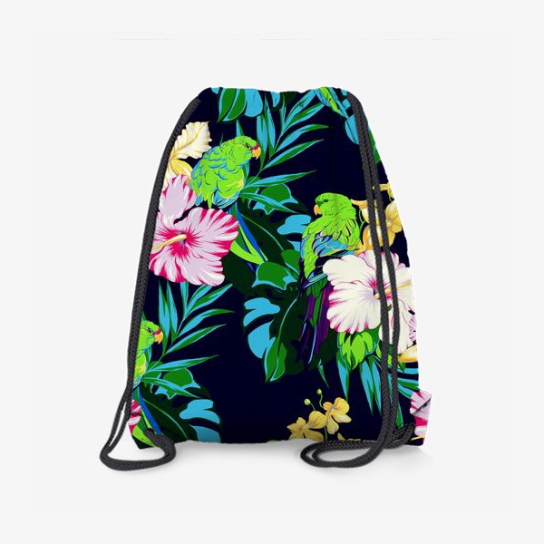 Рюкзак «Попугаи в тропических цветах»