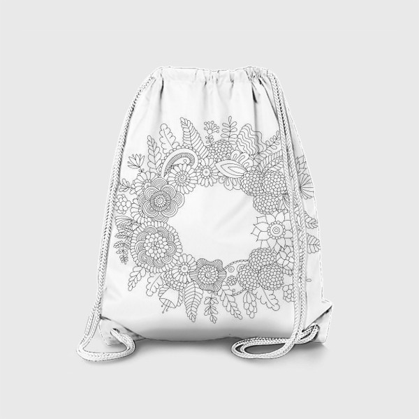 Рюкзак «Цветочный венок из дудликов»