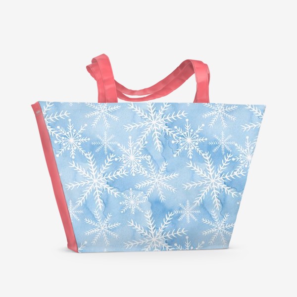 Пляжная сумка «Белые Снежинки»