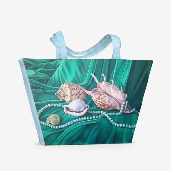 Пляжная сумка «Натюрморт с ракушками.»