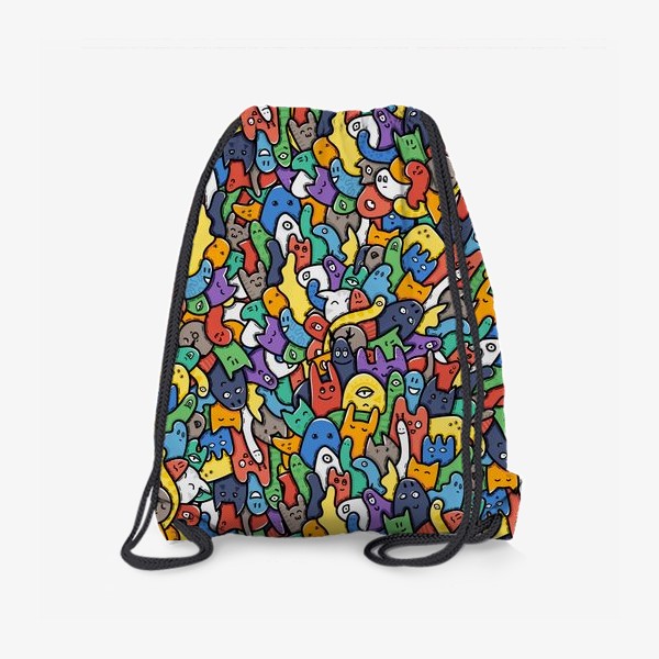 Рюкзак «Клубящиеся мысли цветной дудл»