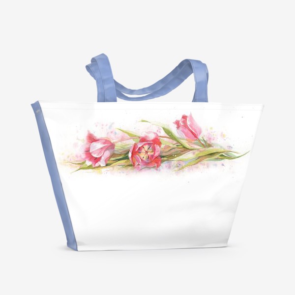 Пляжная сумка «Тюльпаны розовые»
