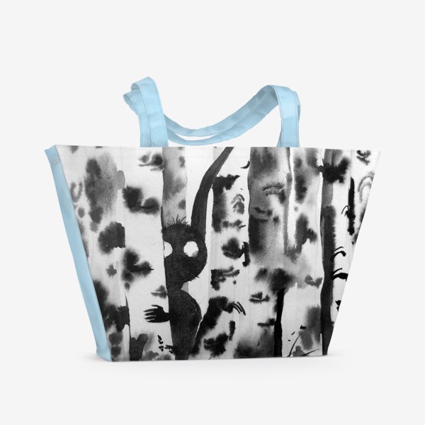 Пляжная сумка «Лесной дух в березках»