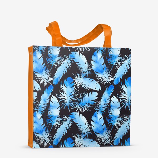 Сумка-шоппер «Перья синей птицы»