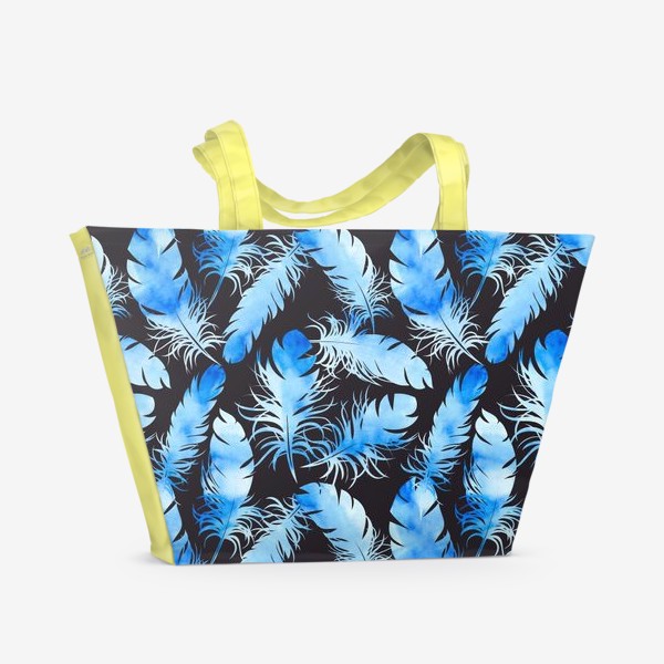 Пляжная сумка «Перья синей птицы»