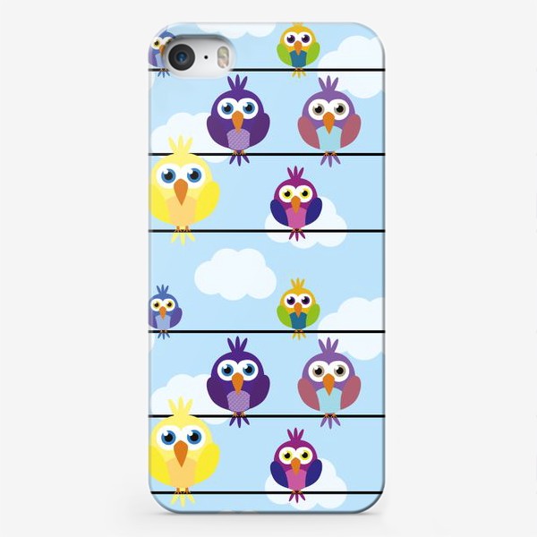 Чехол iPhone «Птички на проводах»