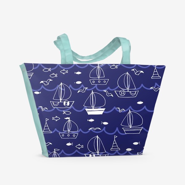 Пляжная сумка «Кораблики»