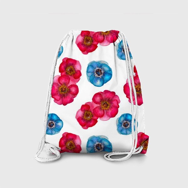 Рюкзак «Розовые и голубые анемоны»