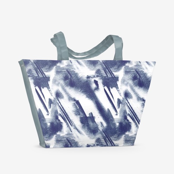 Пляжная сумка «Абстракция. Акварельный узор. Abstract watercolor pattern»