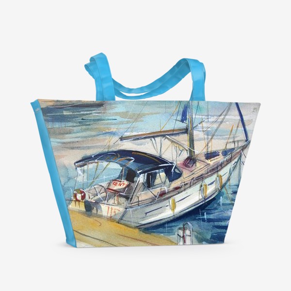 Пляжная сумка «Лодка в Кемере»