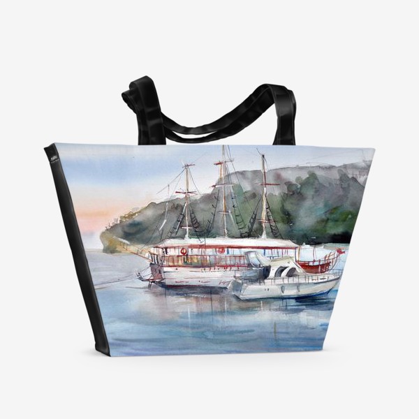 Пляжная сумка &laquo;Корабли в Турции&raquo;